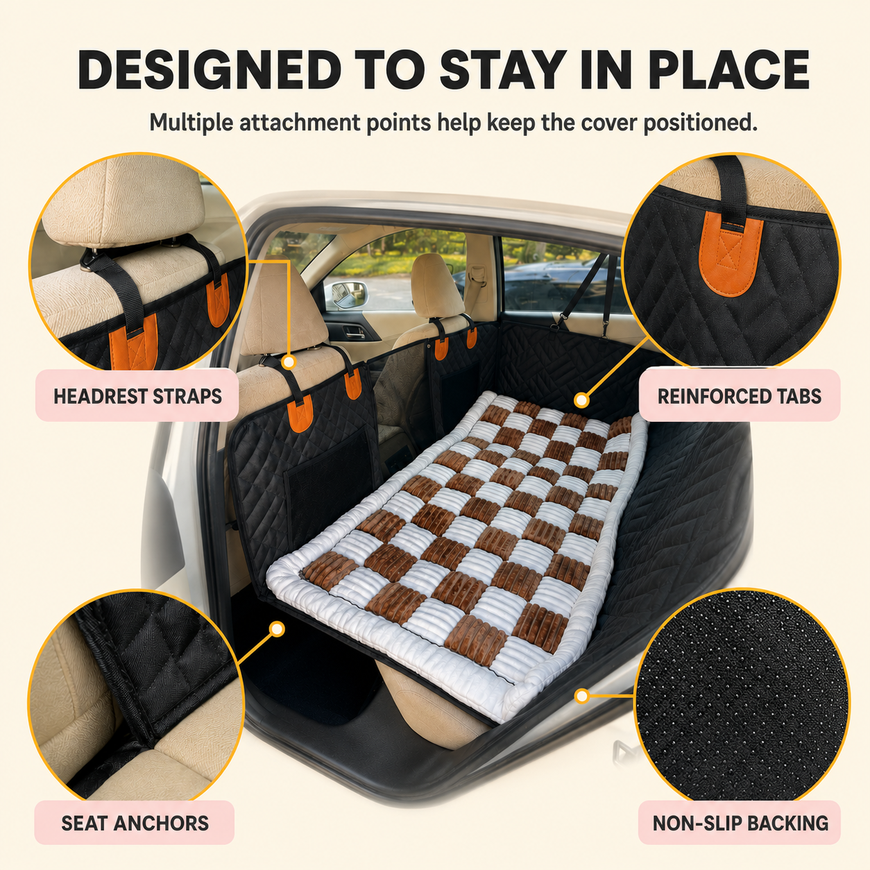 Hard Bottom Dog Back Seat Cover