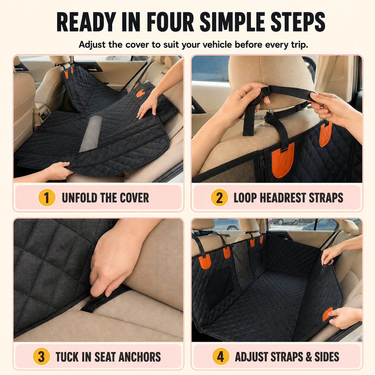 Hard Bottom Dog Back Seat Cover